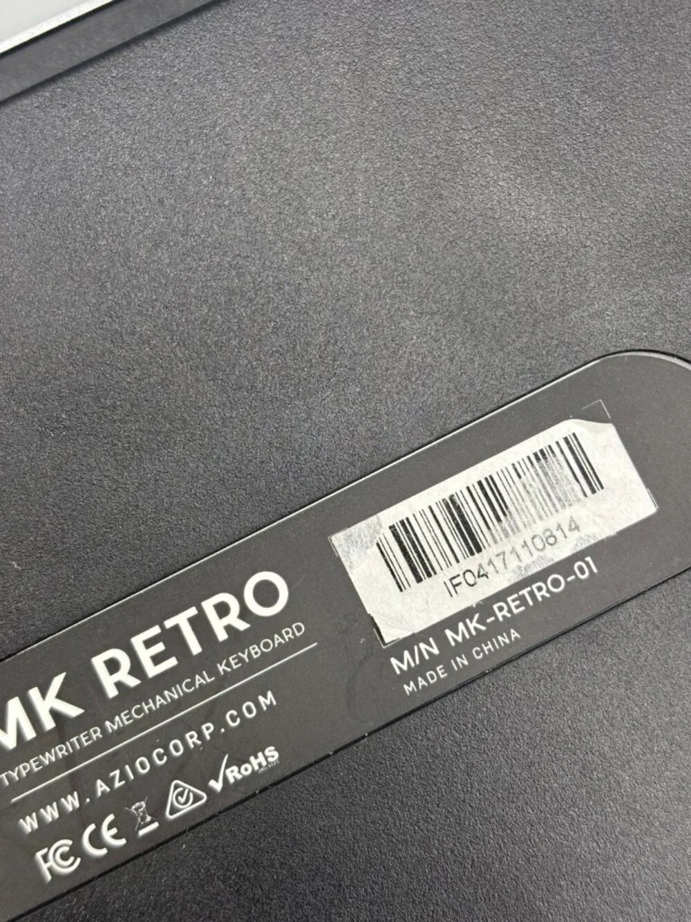 AZIO MK Retro Mechanical Keyboard Wired Black QWERTY English Model MK-RETRO-01